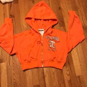 A orange moschino jacket